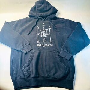 Omaze Standing Rock Mni Wiconi Water Is Life Fundraising Hoodie Black Sweater L
